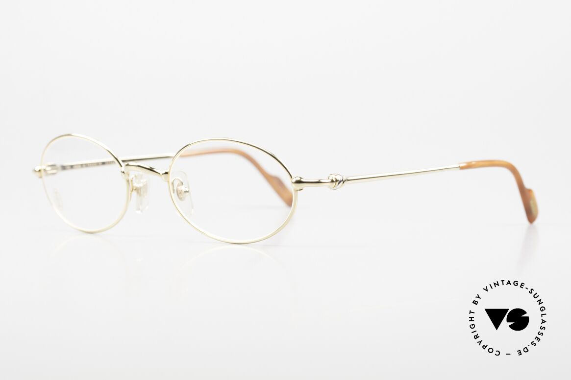 Cartier Filao - M Ovale 90er Brille Vergoldet, teure Luxus-Brille; Fassung ist 22kt VERGOLDET, Passend für Herren und Damen