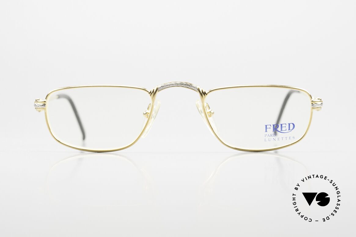 Fred Demi Lune - S Halbmond Luxus Lesebrille, marines Design (charakteristisch Fred) in Größe 49/23, Passend für Herren und Damen