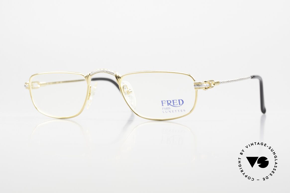 Fred Demi Lune - S Halbmond Luxus Lesebrille, einmalige 1990er J. Designer-Lesebrille von FRED, Paris, Passend für Herren und Damen
