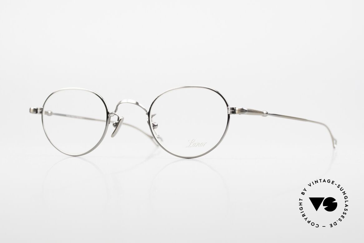 Lunor V 108 Vintage Brille In Antik Metall, LUNOR = ehrliches Handwerk mit Liebe zum Detail, Passend für Herren