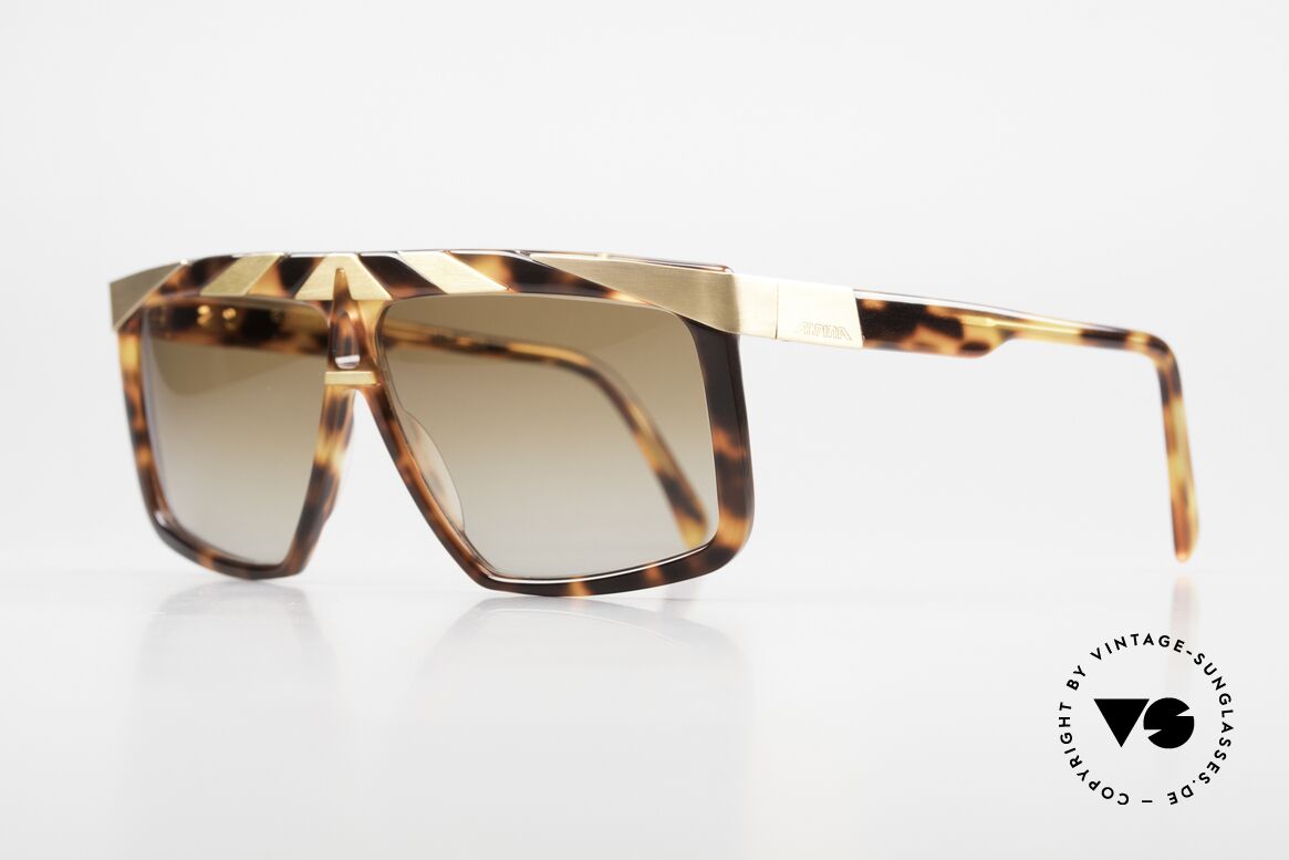 Alpina G81 Sonnenbrille 24kt Vergoldet, außergewöhnliches Brillendesign in Farbe und Form, Passend für Herren und Damen