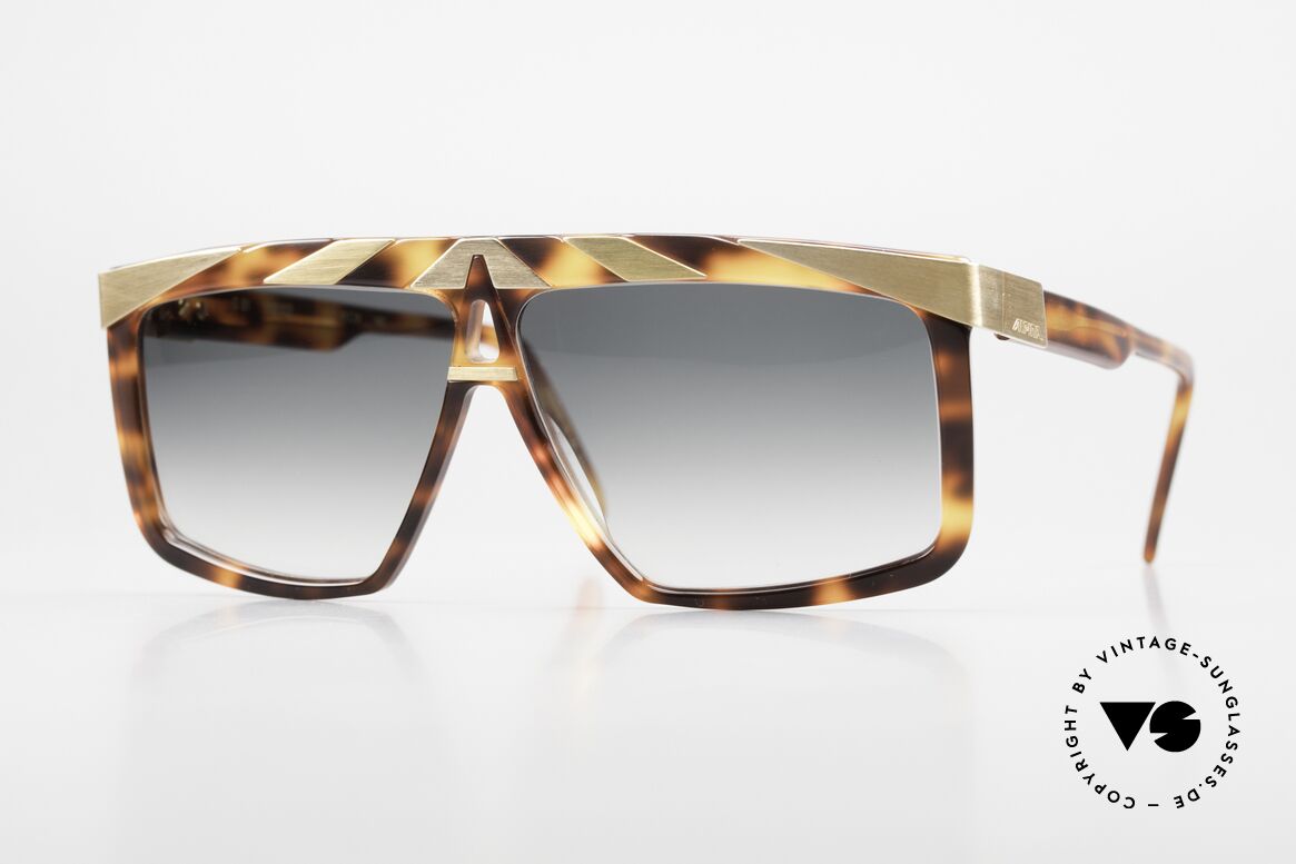 Alpina G81 24kt Vergoldete Sonnenbrille, vintage Alpina G81 Sonnenbrille, Größe 61/09, 140, Passend für Herren und Damen
