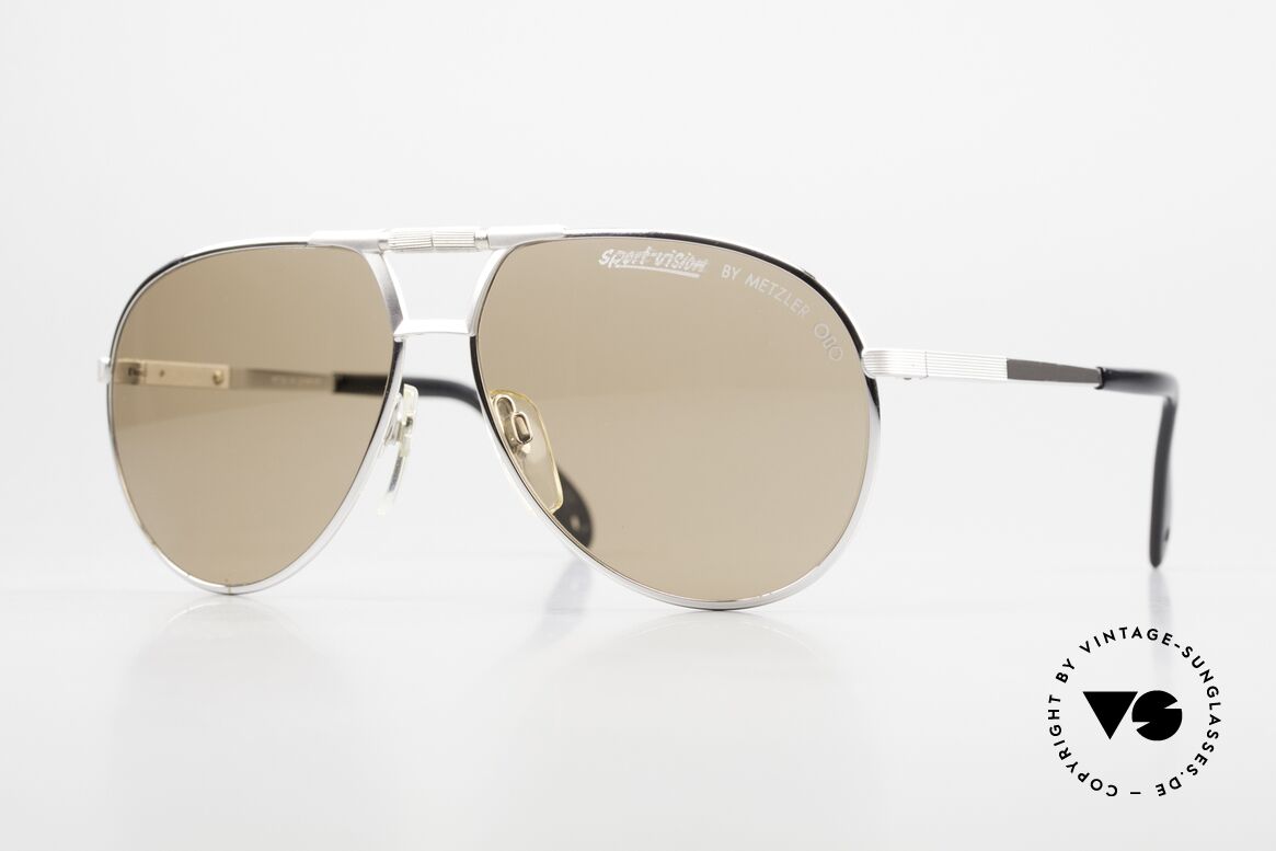 Metzler 0255 Die Brad Pitt Sonnenbrille, ultra seltene Metzler Sportsonnenbrille von 1988, Passend für Herren