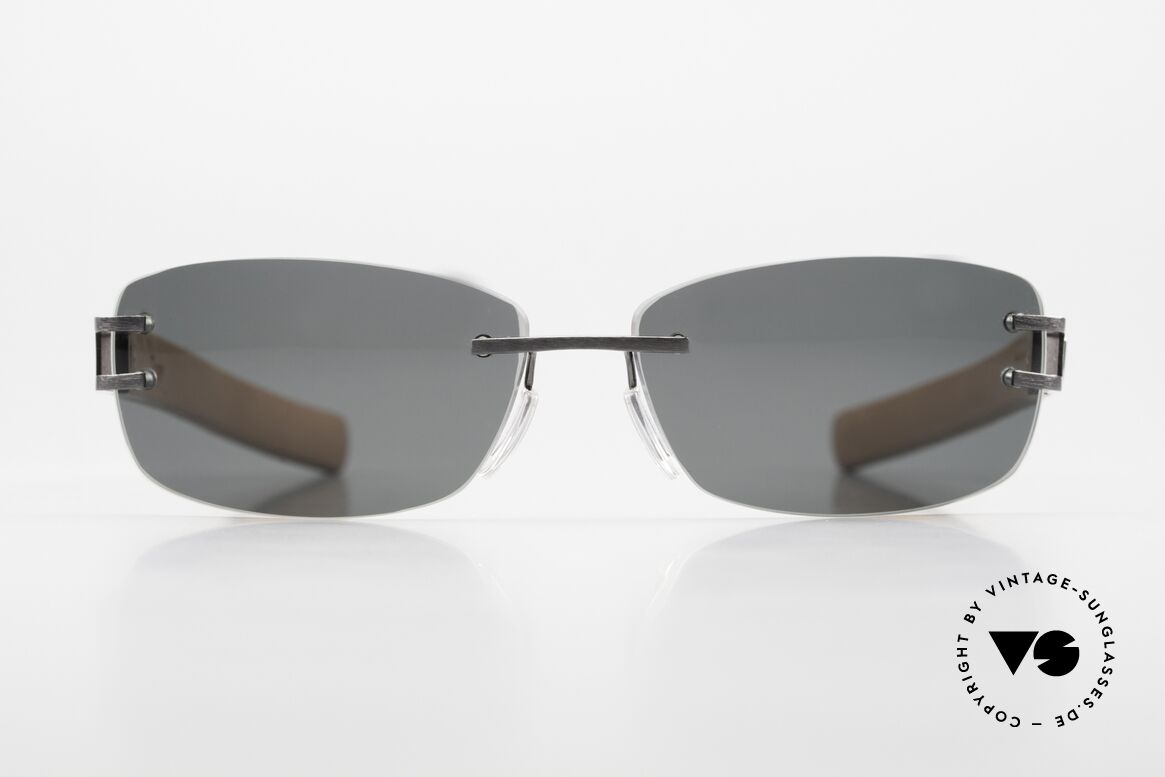 Tag Heuer L-Type 0115 Randlose Luxus Sonnenbrille, "L" steht für Leder (Alligatorleder aus Louisiana), Passend für Herren und Damen
