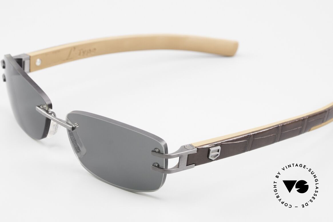 Tag Heuer L-Type 0115 Randlose Luxus Sonnenbrille, hypoallergische Elastomer (Formel 1 Innovation), Passend für Herren und Damen