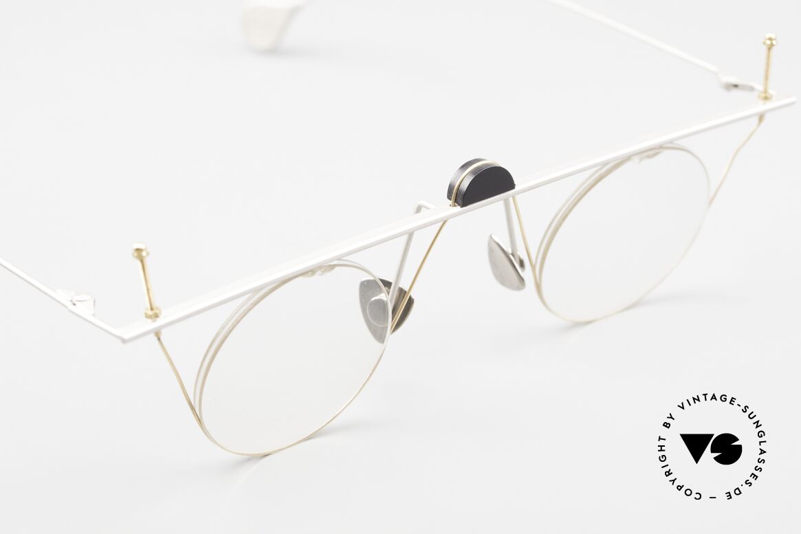 Paul Chiol 07 Randlose Kunstbrille Bauhaus, ungetragenes Meisterstück mit orig. DEMO-Gläsern, Passend für Herren und Damen