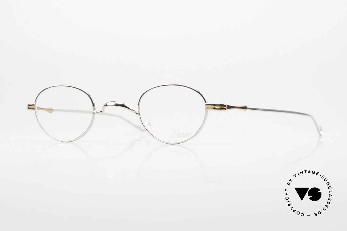 Lunor II 03 XS Kleine Unisex Brille Bicolor, extra kleine vintage Metallbrille der LUNOR II Serie, Passend für Herren und Damen