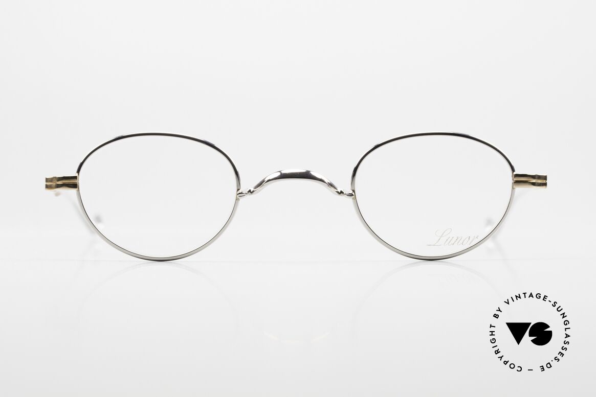 Lunor II 03 XS Kleine Unisex Brille Bicolor, bicolor: platin-plattierte Fassung & goldene Backen, Passend für Herren und Damen