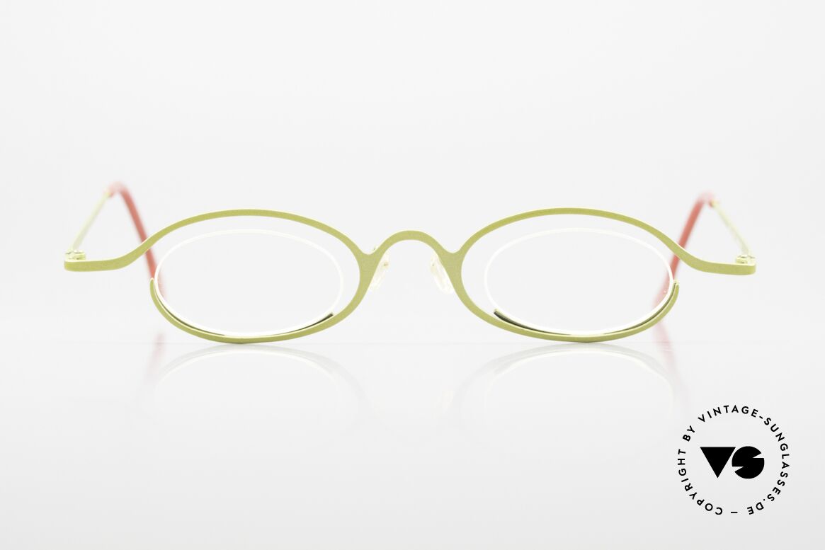Theo Belgium Resso Schöne Damenbrille Minzgrün, schöne Theo Pilou Lesebrille für Damen von 1999, Passend für Damen