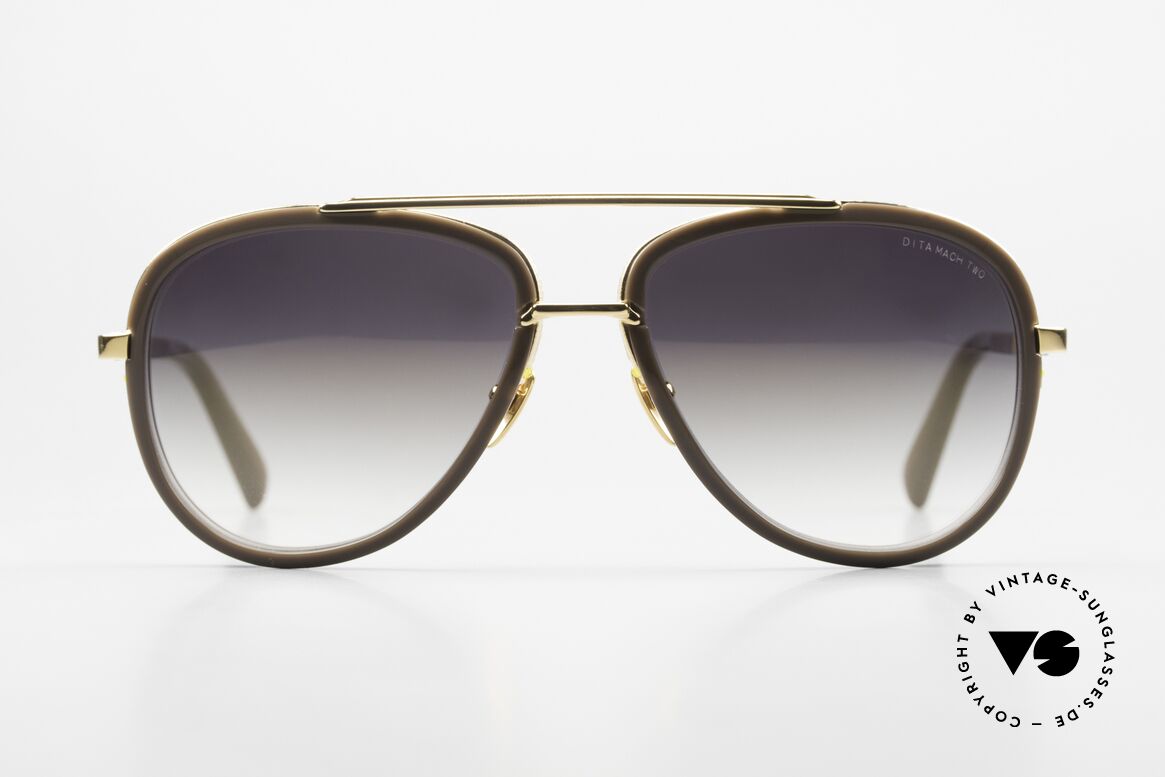 DITA Mach Two Herren Sonnenbrille Pilot, DITA Mach-Two, DRX-2031-G-GRY-GLD in Gr. 60/17, Passend für Herren