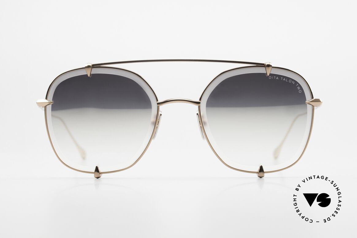 DITA Talon Two Titan Sonnenbrille Verspiegelt, edle rosé-gold Titanium-Fassung, made in Japan, Passend für Herren und Damen