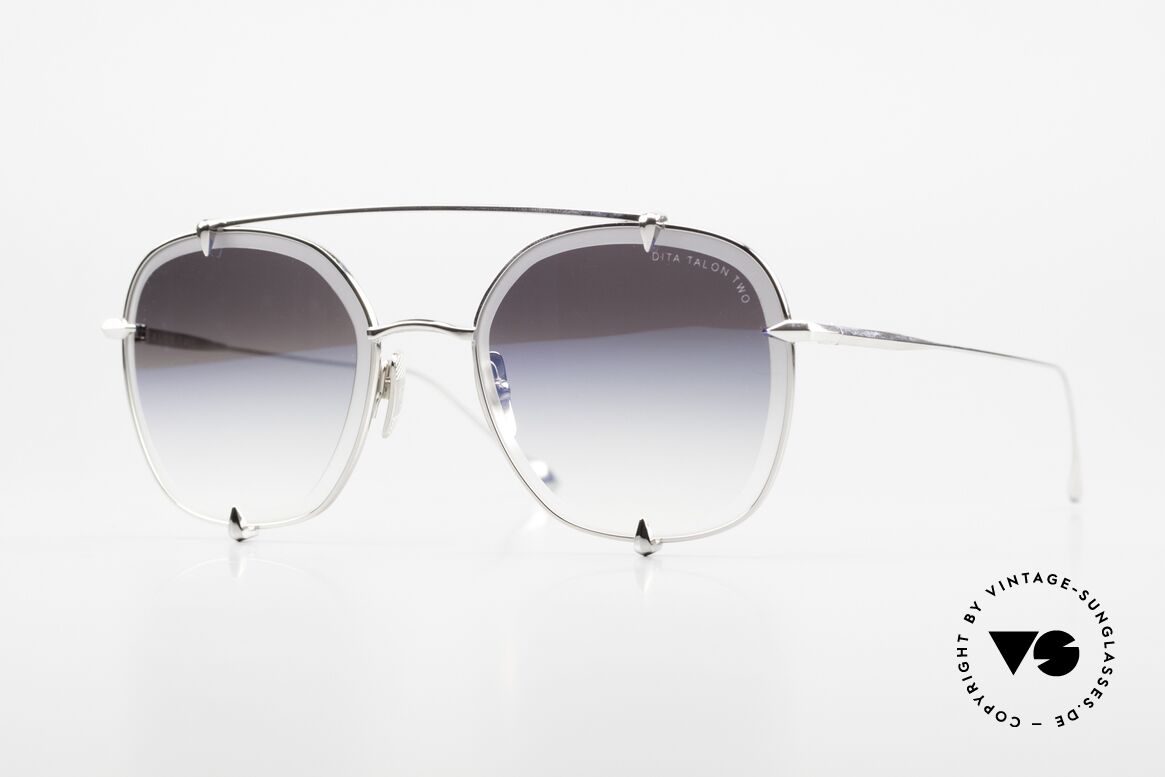 DITA Talon Two Unisex Luxus Sonnenbrille, DITA Talon Two Sonnenbrille, 23009-A-SLV-54, Passend für Herren und Damen
