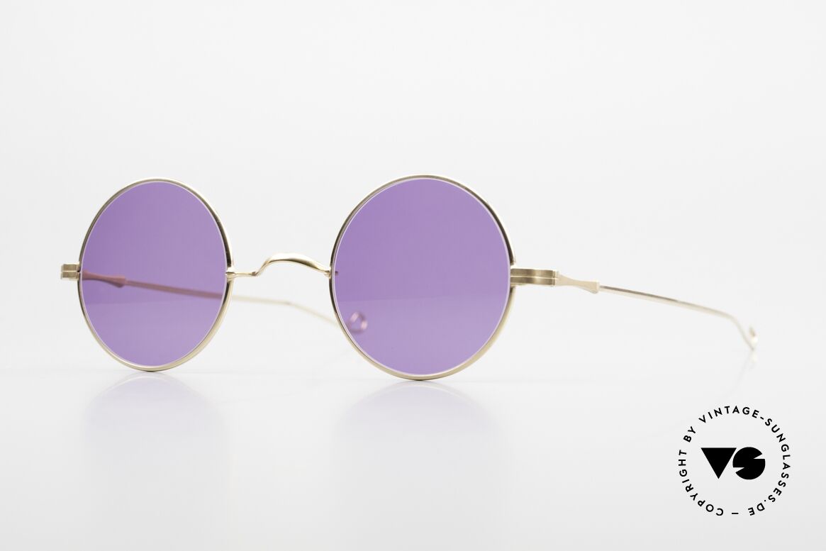 Lunor II 23 Limited Edition Matt Gold, runde Lunor Brille aus der alten "LUNOR II" Serie, Passend für Herren und Damen