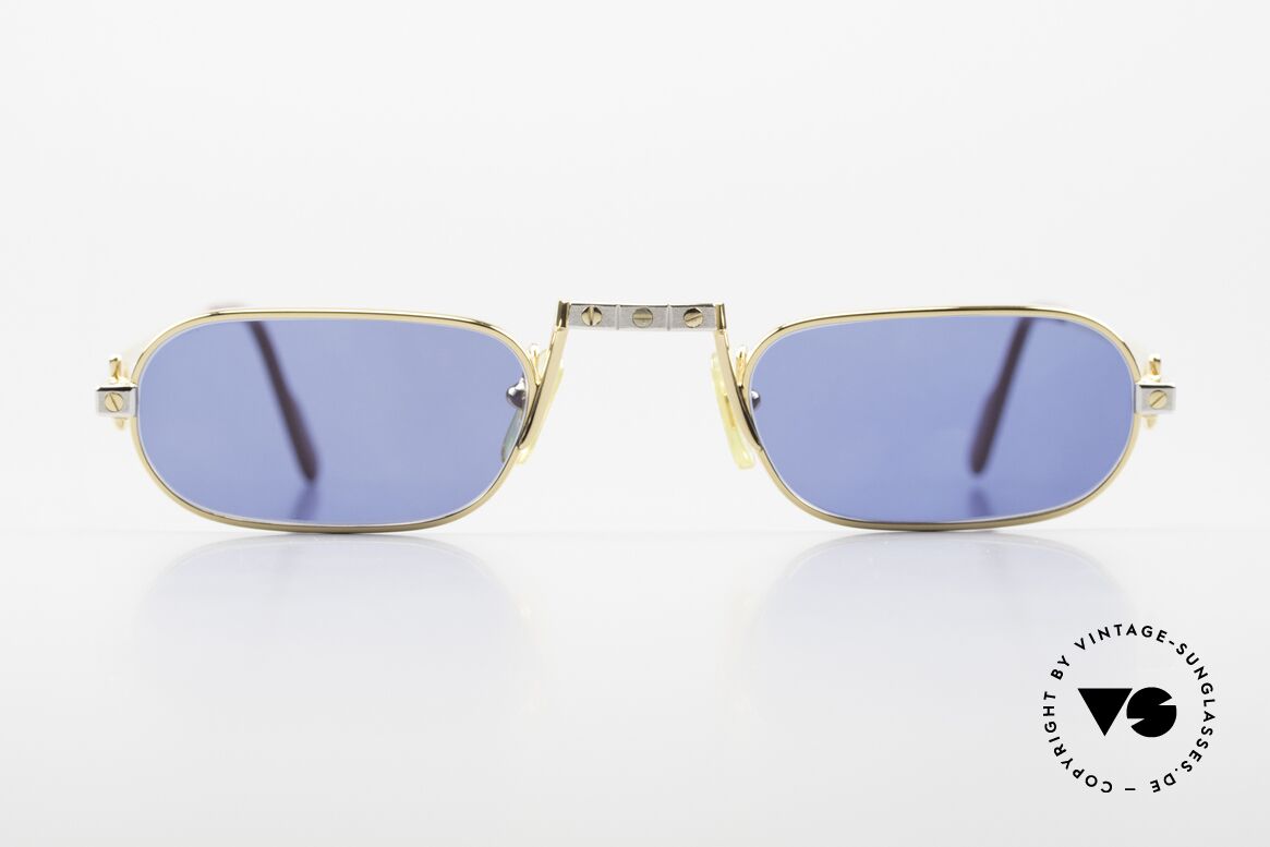 Cartier Demi Lune Santos Ultra Seltene Lesebrille 80er, Demi Lune = die berühmte Luxus-Lesebrille von Cartier, Passend für Herren