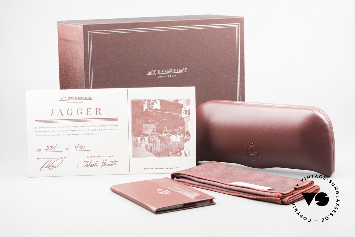 Jacques Marie Mage Jagger Aviator Titan Sonnenbrille, Größe: large, Passend für Herren