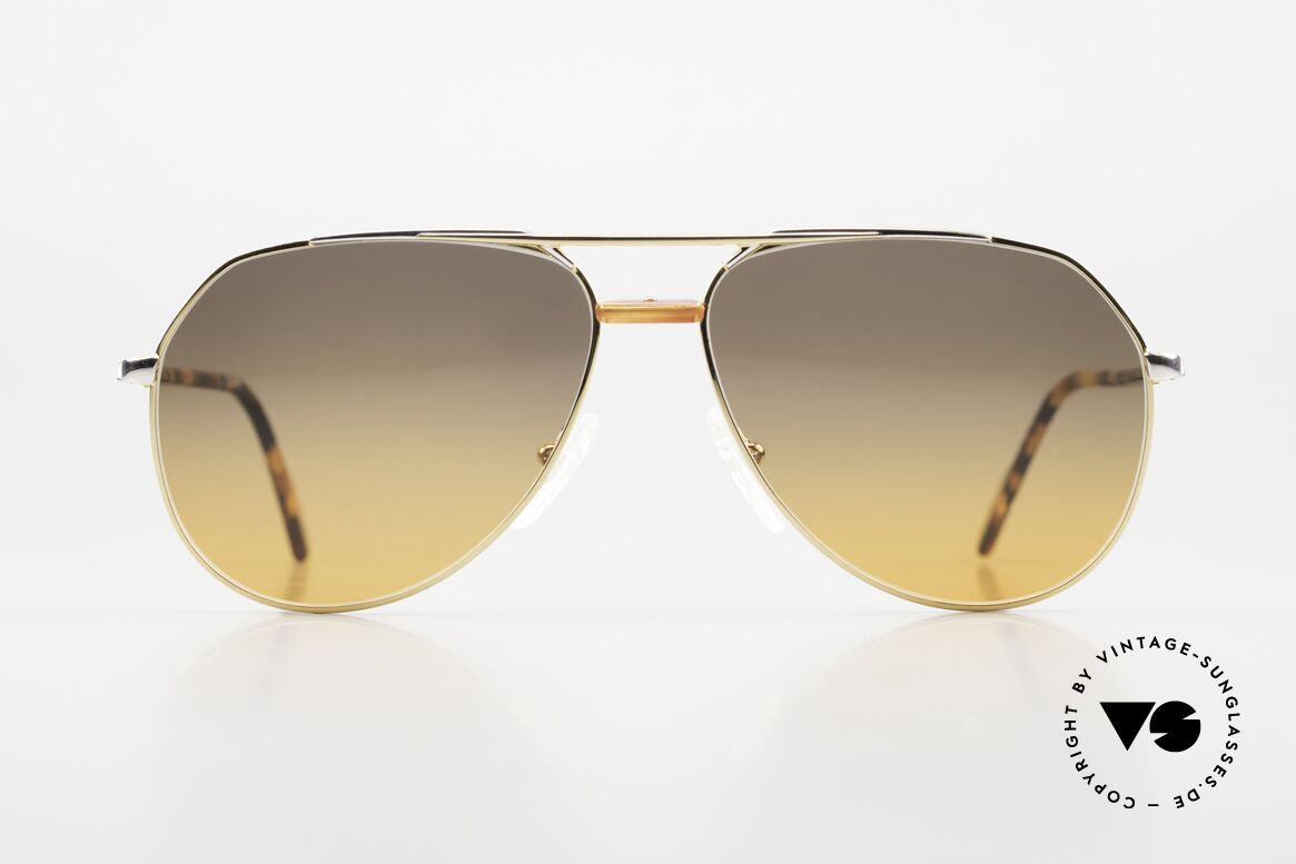 Alpina PCF 211 Rare 90er Aviator Brille, 22kt vergoldete Fassung in Größe 59-14, 140, Passend für Herren