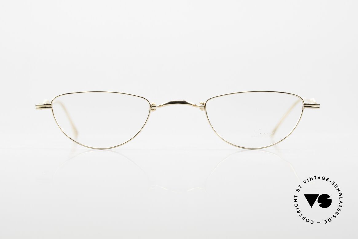 Lunor XXV Folding 06 Vintage Brille 22kt Vergoldet, alte faltbare LUNOR Lesebrille XXV 06, Größe 40/25, Passend für Herren und Damen