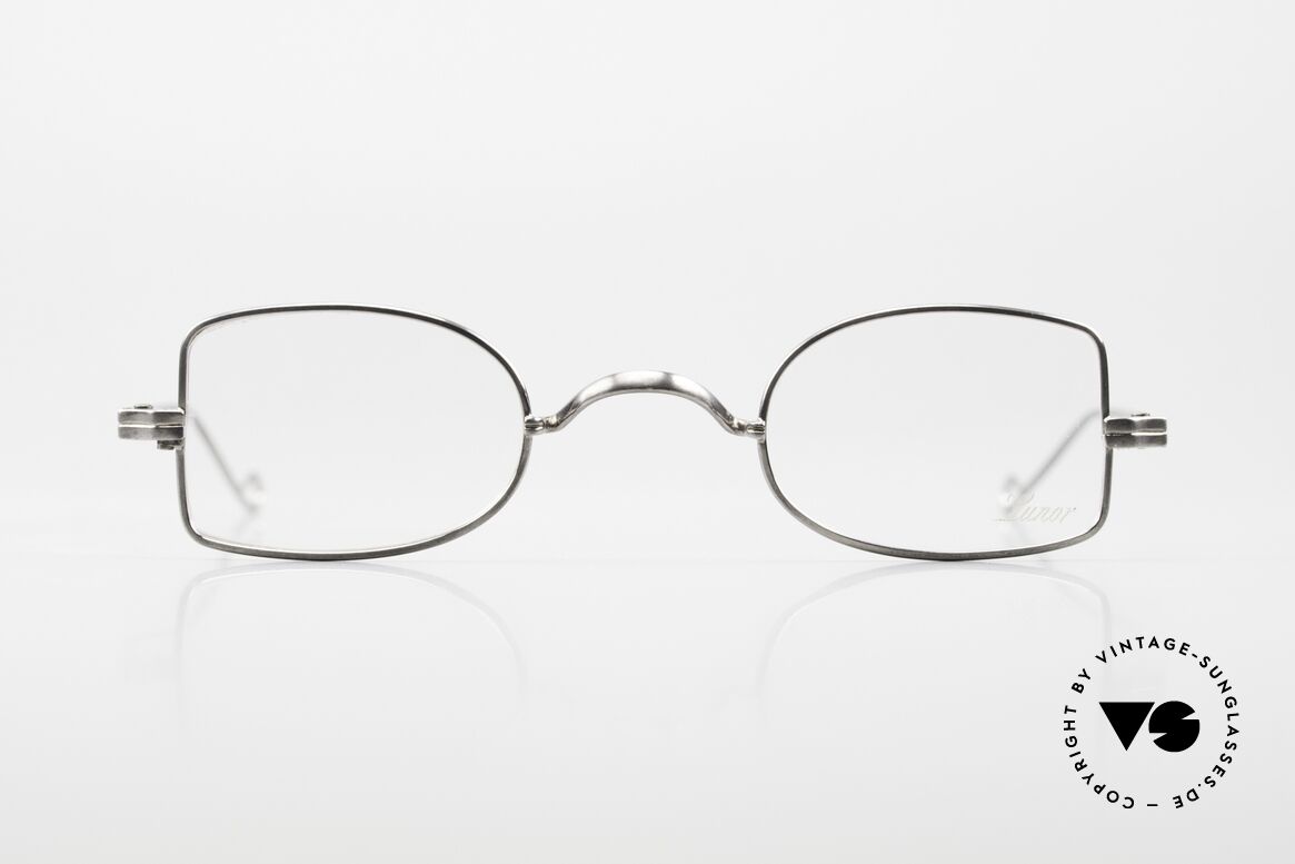 Lunor II 09 Vintage Brille Antik Silber, rare, alte Lunor Brille aus der originalen "II" Serie, Passend für Herren und Damen