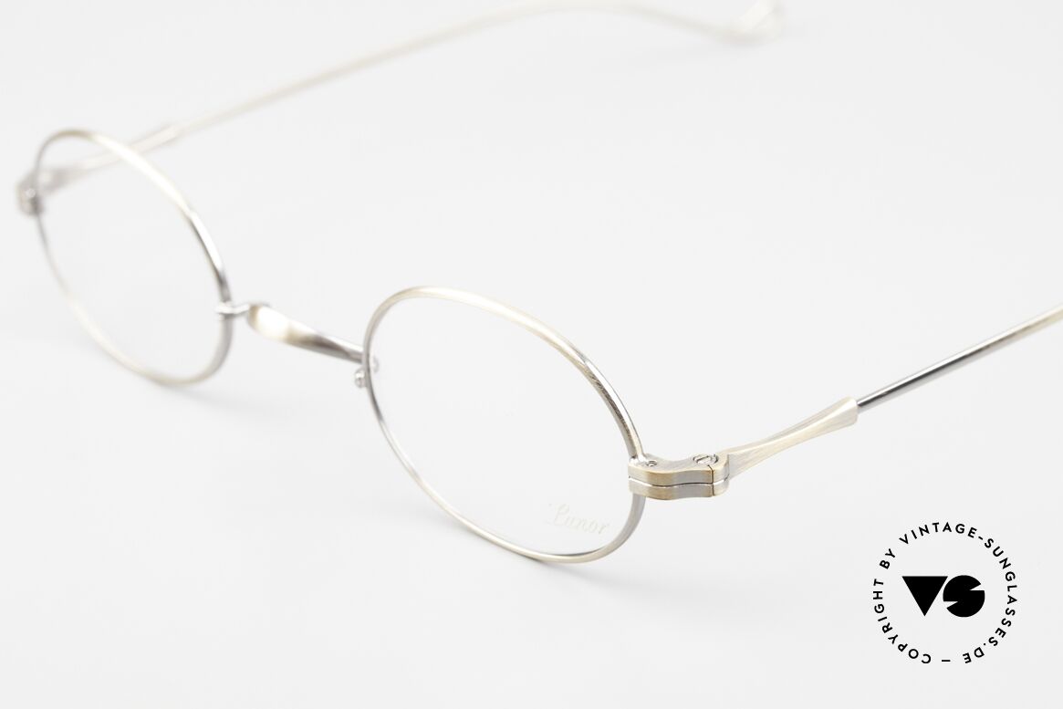 Lunor II 10 Limited Metallbrille Antik Gold, altes, ungetragenes LUNOR Original mit dem W-Steg, Passend für Herren und Damen