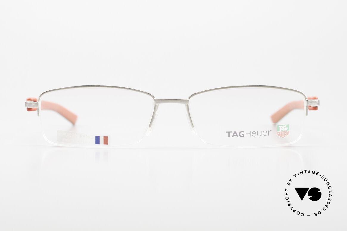 Tag Heuer 8209 Trends Sportliche Brille Halbrand, halb randlose Nylor-Brille mit Federscharnieren, Passend für Herren