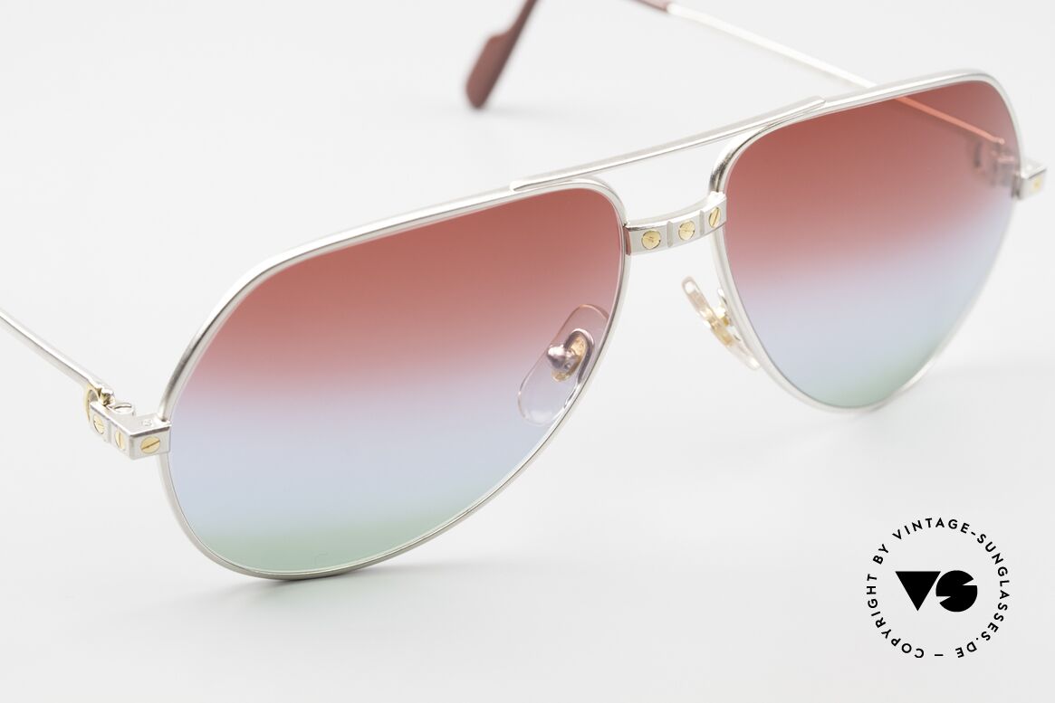 Cartier Vendome Santos - M Palladium Edition Polarlicht, Gläser sind eigens gefertigt (sonst nirgendwo erhältlich), Passend für Herren und Damen
