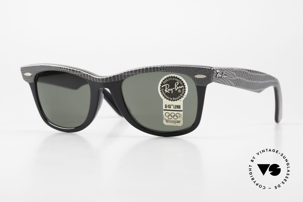 Ray Ban Wayfarer I Limitierte Leder Sonnenbrille, WAYFARER: der absolute Sonnenbrillenklassiker, Passend für Herren und Damen