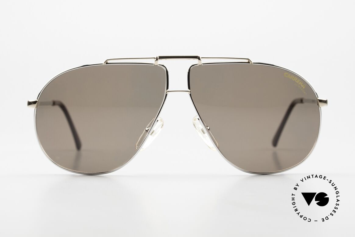 Carrera 5312 1980er Sonnenbrille Bicolor, alte 80er Jahre Carrera Sonnenbrille in Pilotenform, Passend für Herren