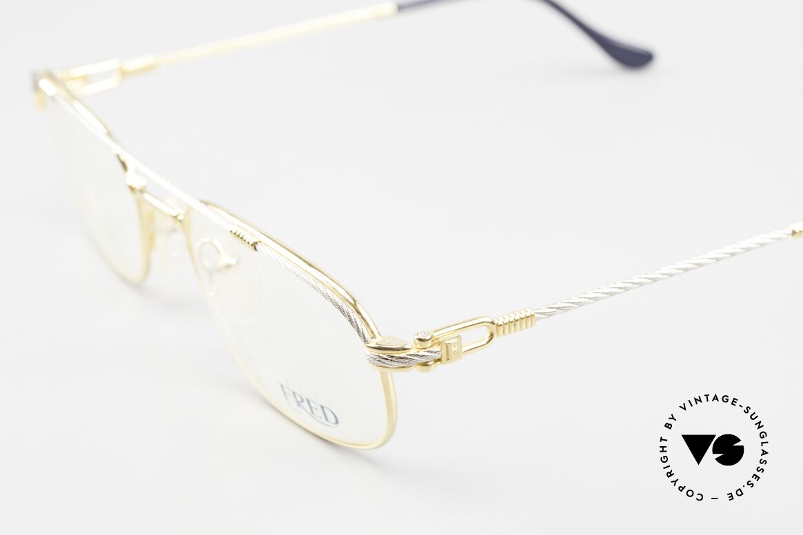 Fred Fregate - L Luxus Segler Brille Large, Bügel gedreht wie ein Segeltau; ein Segler MUSS HAVE!, Passend für Herren