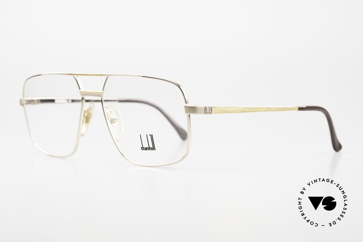 Dunhill 6068 Multi Vergoldete Brille 1988, Fassung ist multi-vergoldet und mit Barley-Facetten, Passend für Herren