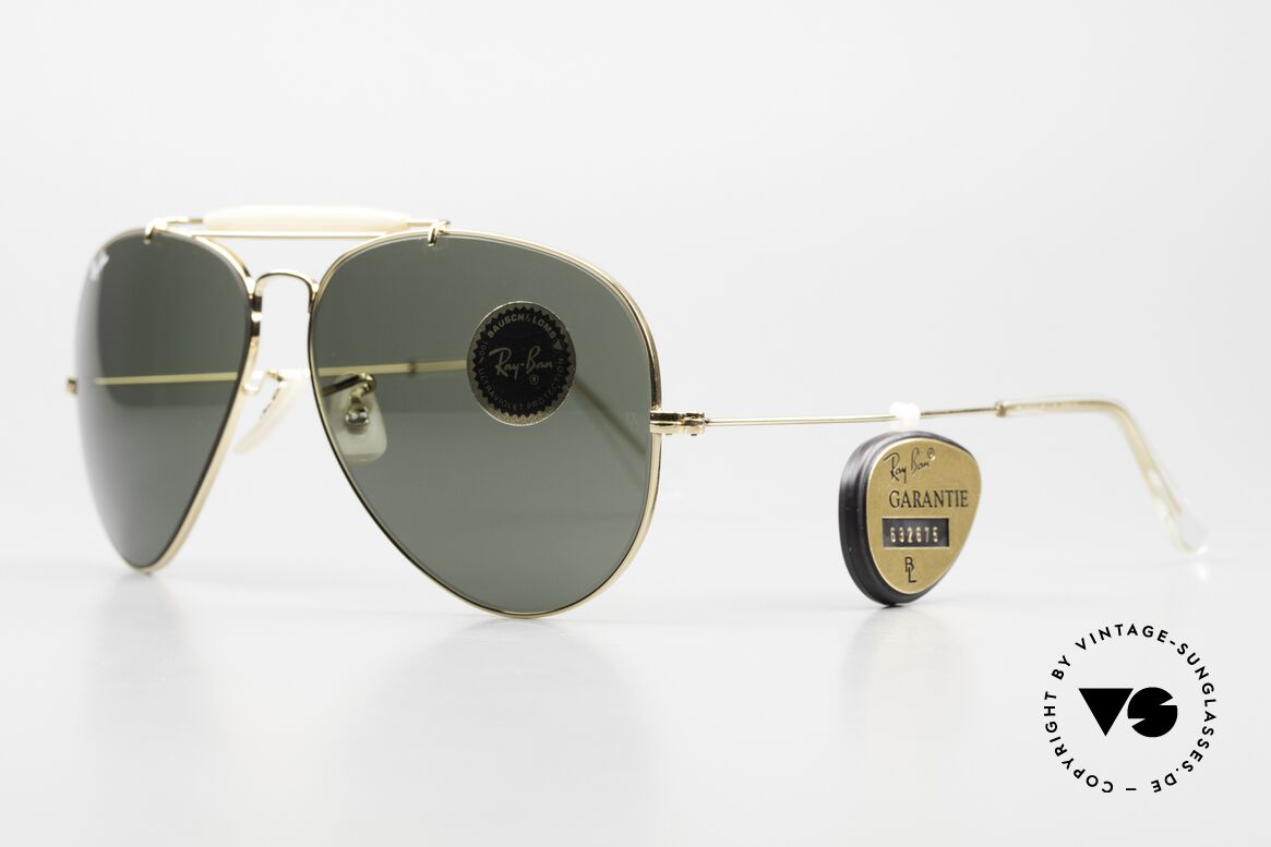 Ray Ban Outdoorsman II Sonnenbrillen Klassiker, produziert in den 70ern & 80ern v. Bausch&Lomb, Passend für Herren
