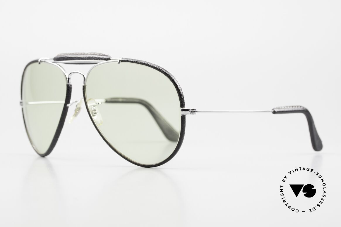 Ray Ban Outdoors II Leathers Lederbrille Mit Automatikglas, mit original B&L Mineralgläsern inkl. der B&L Gravur, Passend für Herren