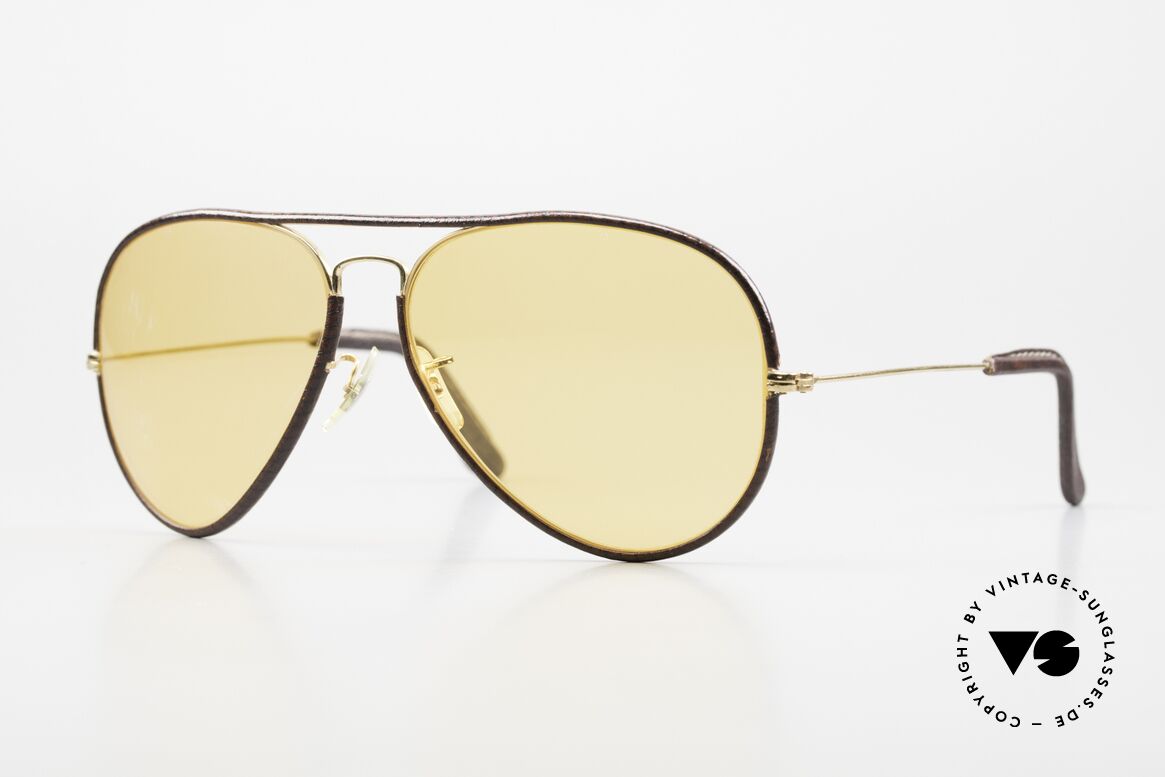 Ray Ban Large Metal II Leathers Changeable USA, alte, vintage Ray-Ban Piloten-Sonnenbrille, Gr. 62mm, Passend für Herren