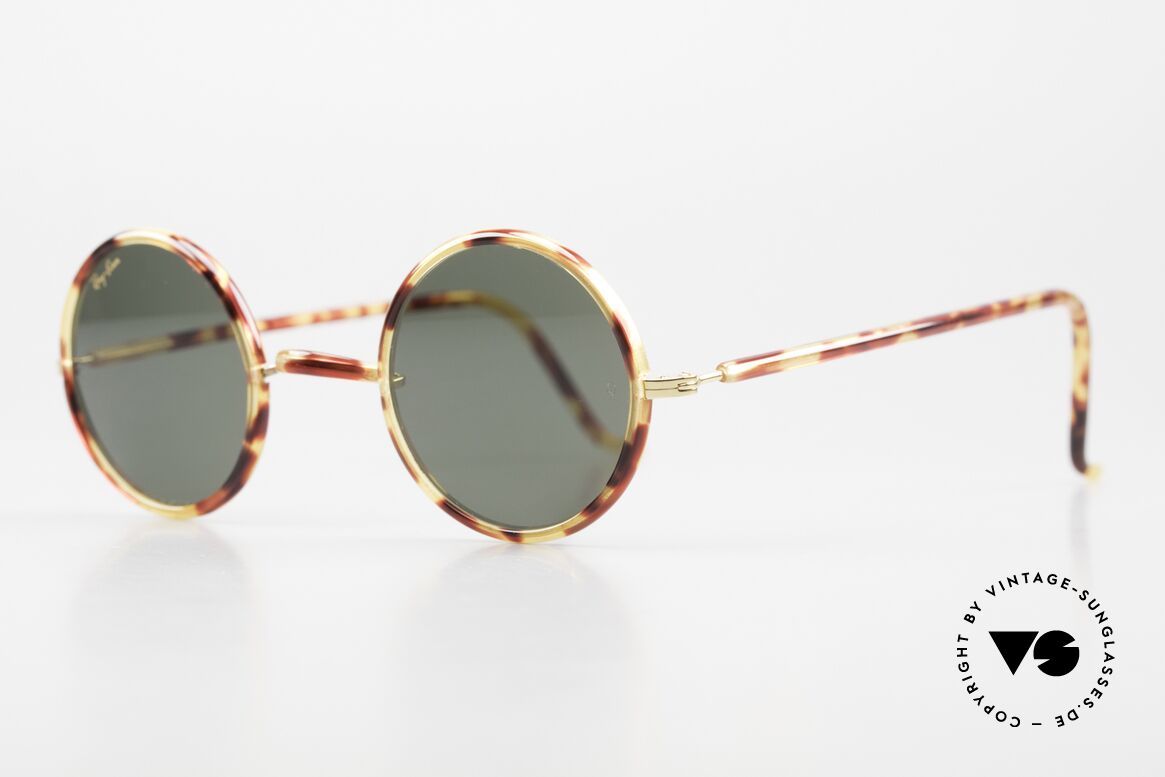 Ray Ban Cheyenne Style I Vintage John Lennon Stil, edler Rahmen mit Mineralgläser von Bausch & Lomb, Passend für Herren und Damen