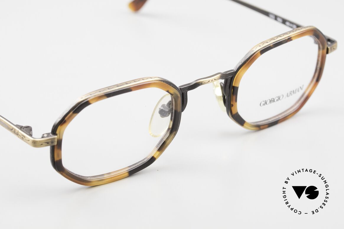 Giorgio Armani 143 Achteckige 80er Brille, keine aktuelle Kollektion, sondern echte 80er Ware, Passend für Herren und Damen