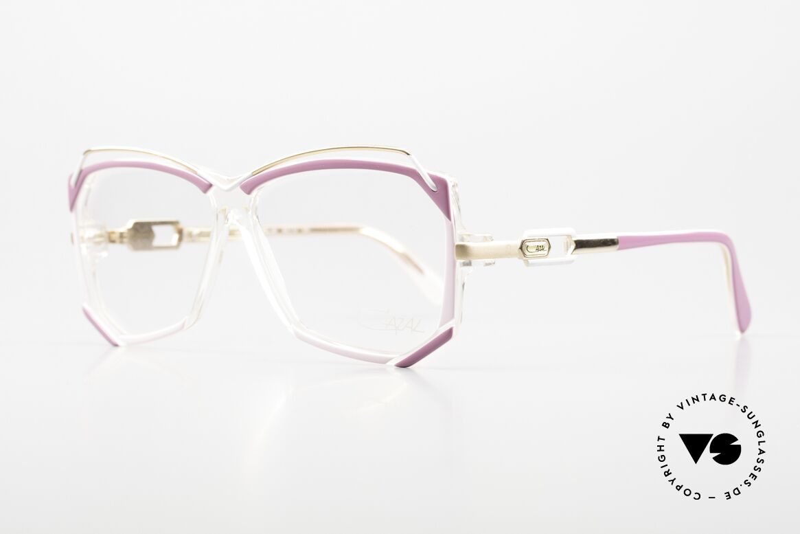 Cazal 188 80er Vintage Designer Brille, originelle Kombination von Kunststoff und Metall, Passend für Damen
