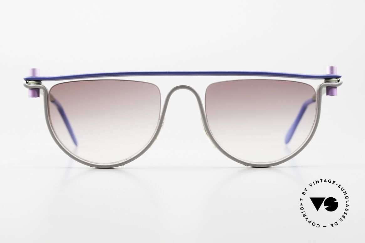 ProDesign No4 Filmsonnenbrille Von 1995, vintage Aluminium Fassung im Gail Spence Design, Passend für Herren und Damen