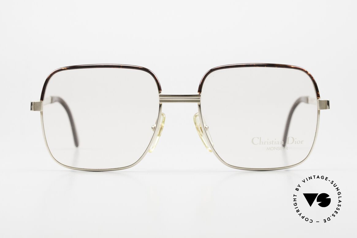 Christian Dior 2329 Rare Monsieur Vintage Brille, vergoldete Metallfassung mit flexiblen Federscharnieren, Passend für Herren