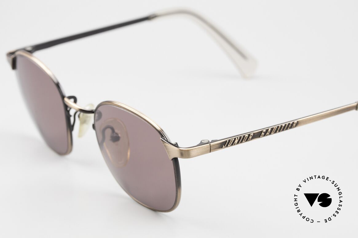 Jean Paul Gaultier 57-0172 90er Designer Sonnenbrille, sehr außergewöhnlicher Rahmen in "antik-bronze", Passend für Herren