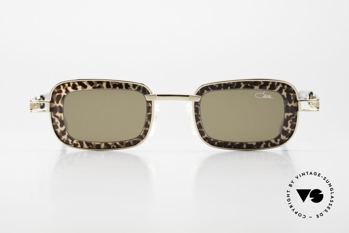 Cazal 913 Eckige Leoparden-Brille, extravagantes Design aus den späten 90er Jahren, Passend für Damen