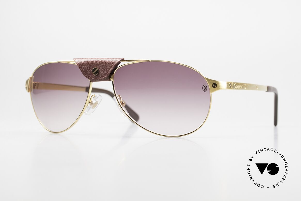 Cartier Santos Dumont Gold Bordeaux-Verlaufend, benannt nach dem Flugpionier A. Santos Dumont, Passend für Herren