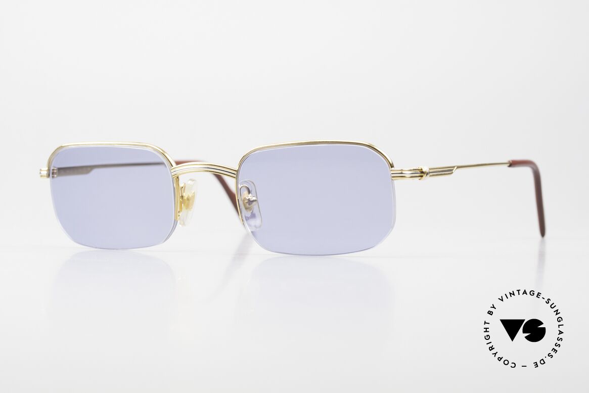 Cartier Broadway Halb Randlose Sonnenbrille, eckige CARTIER Sonnenbrille in Größe 49/22, 135, Passend für Herren