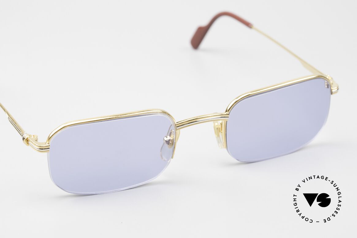 Cartier Broadway Halb Randlose Sonnenbrille, KEINE RETRO Cartier Brille; ein Original von 1999, Passend für Herren