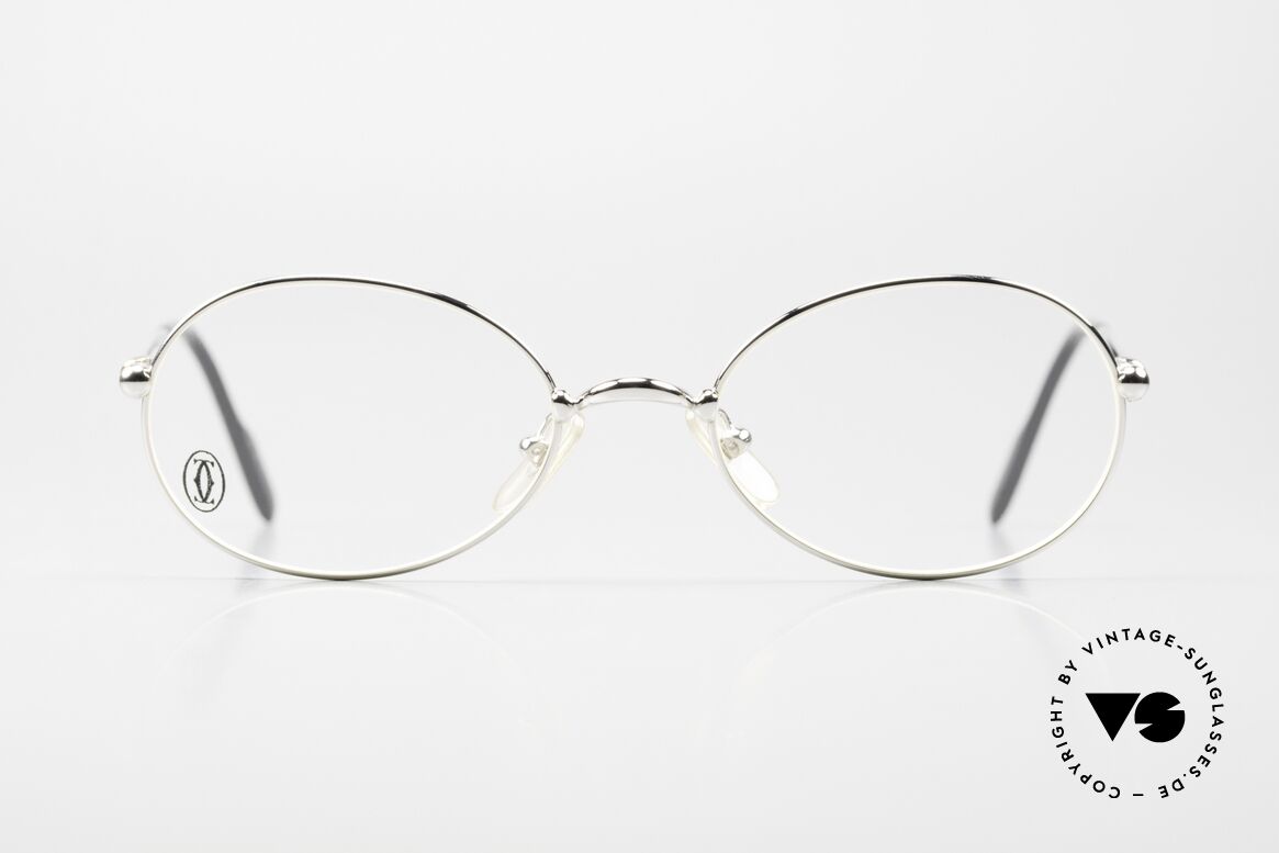 Cartier Saturne - M Platin-Plattierte Fassung 90er, Modell aus der feinen 'Thin Rim' Collection von Cartier, Passend für Herren und Damen