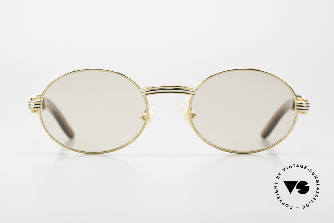 Cartier Giverny Ovale Edelholz Sonnenbrille, aus afrik. Bubinga-Holz gefertigt, Gr. 51°20, 135, Passend für Herren und Damen
