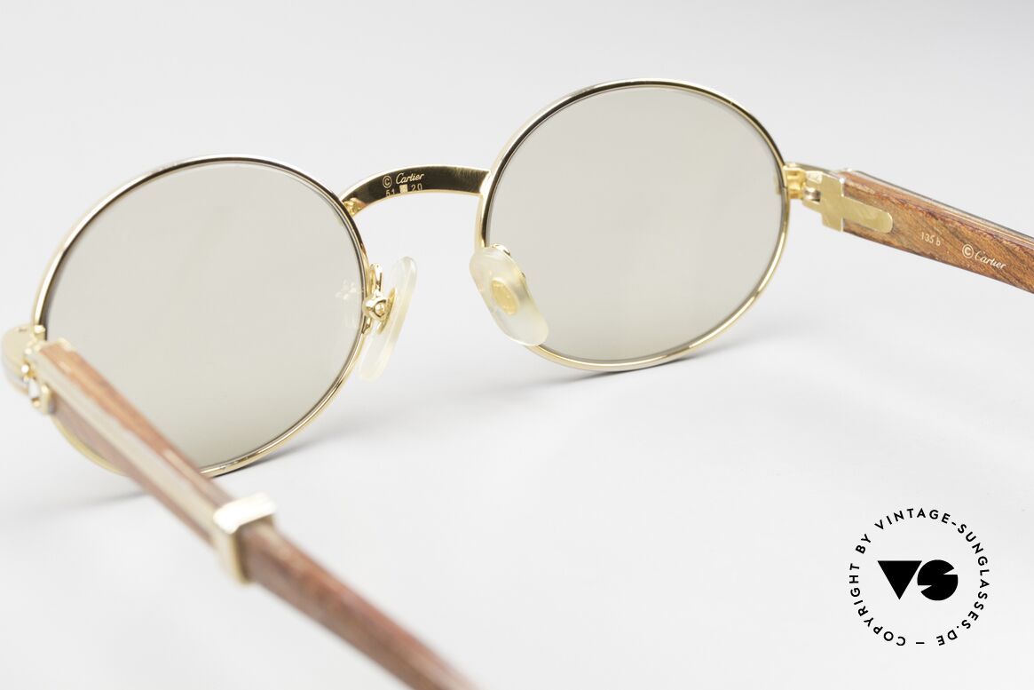 Cartier Giverny Ovale Edelholz Sonnenbrille, KEINE Retrobrille, sondern ein Original von 1990!, Passend für Herren und Damen