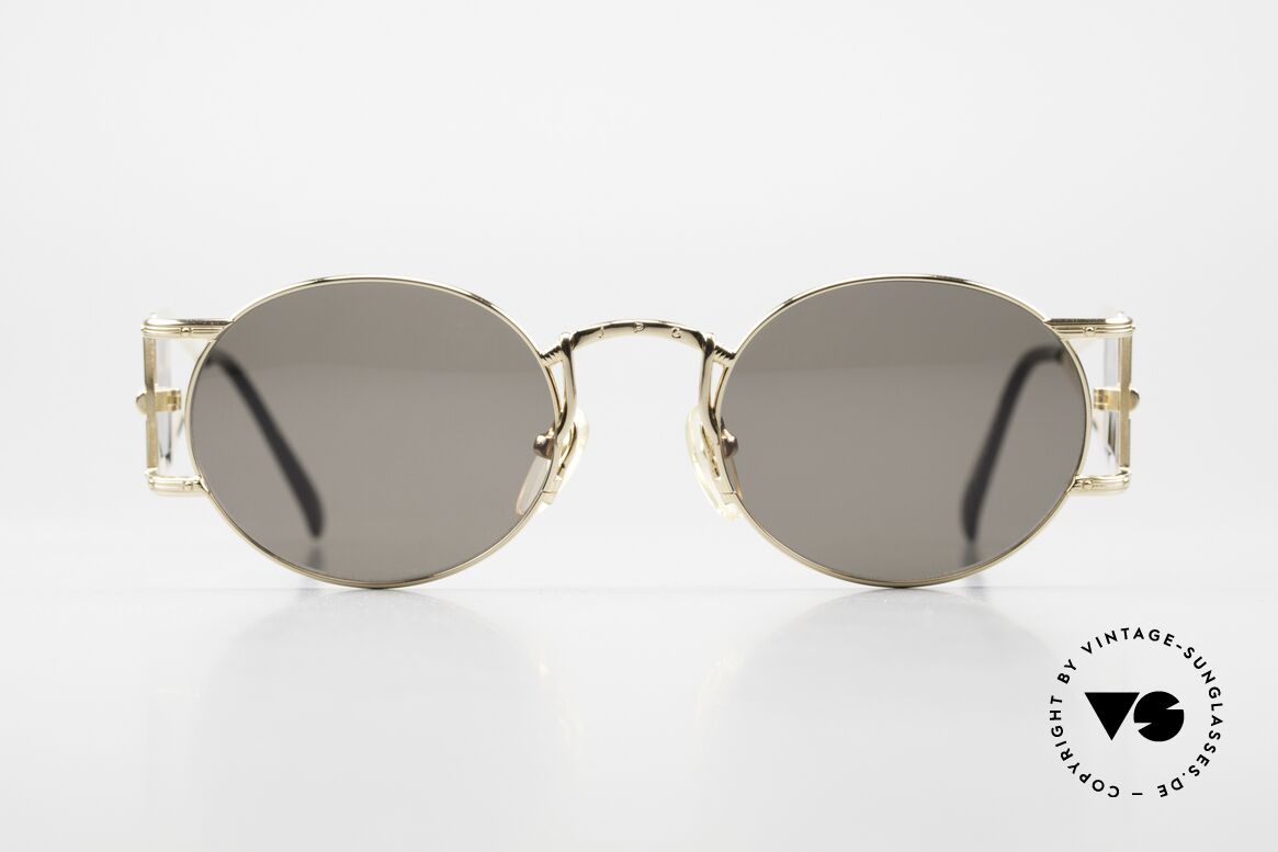 Jean Paul Gaultier 56-4672 Kunstvolle Sonnenbrille Oval, ein echtes Designerstück aus den frühen 90ern, Passend für Herren und Damen