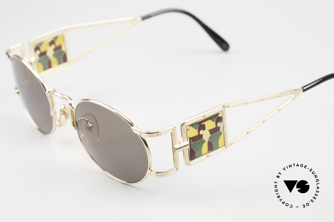 Jean Paul Gaultier 56-4672 Kunstvolle Sonnenbrille Oval, unbenutzt (wie alle unsere Gaultier ORIGINALS), Passend für Herren und Damen
