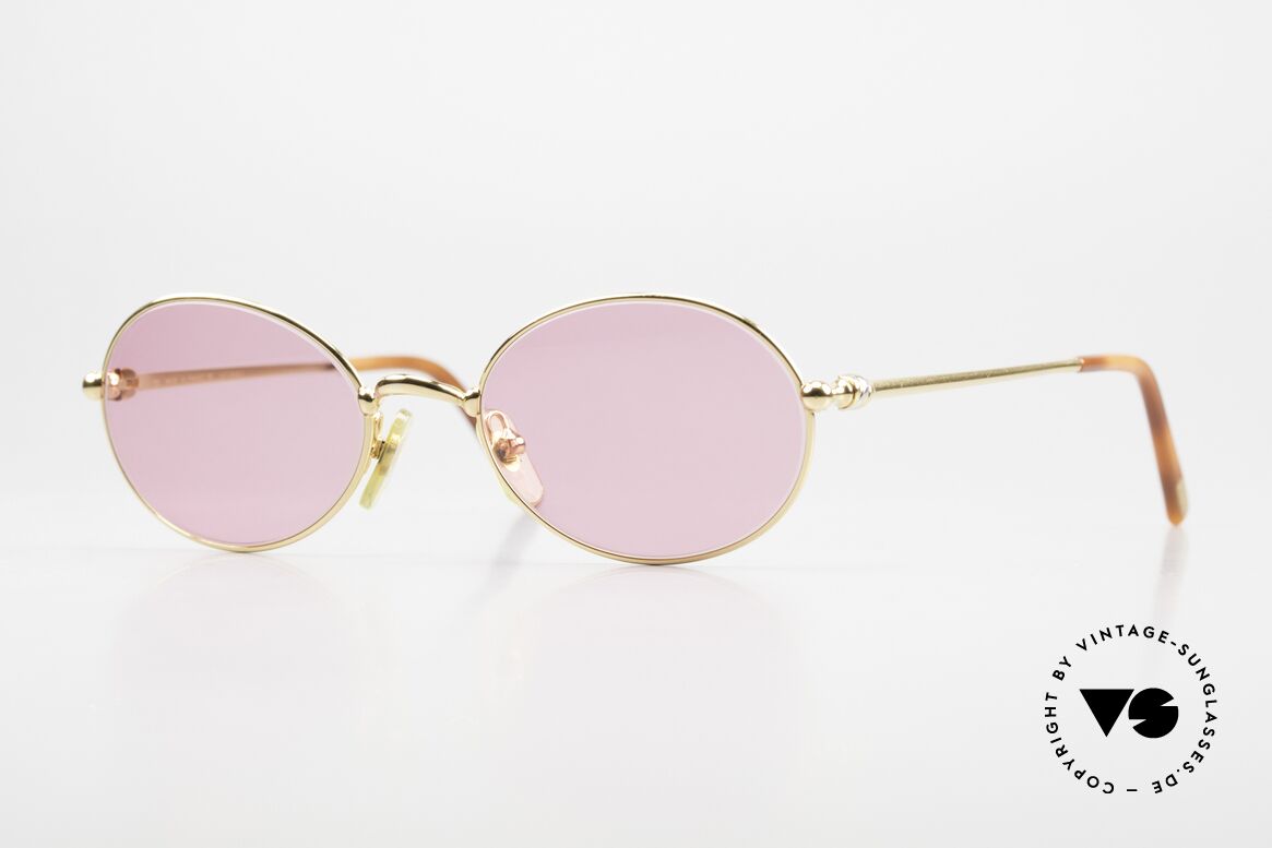 Cartier Saturne Vintage Brille Vergoldet 22kt, KLEINE ovale CARTIER vintage Designer-Sonnenbrille, Passend für Damen
