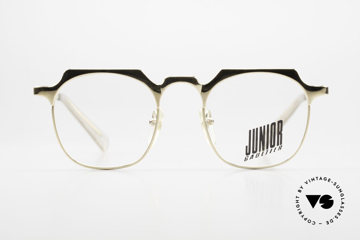 Jean Paul Gaultier 57-0171 Eckige Pantobrille Vergoldet, eines der TOP-Modelle der Junior Gaultier Series, Passend für Herren