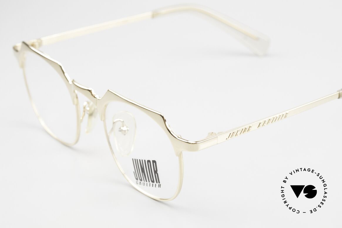 Jean Paul Gaultier 57-0171 Eckige Pantobrille Vergoldet, 22kt vergoldete Fassung (Luxus & Design-Kombi), Passend für Herren